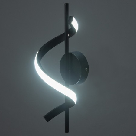 Bra "spiral" LED 16W 6000k black 12x40 cm-2