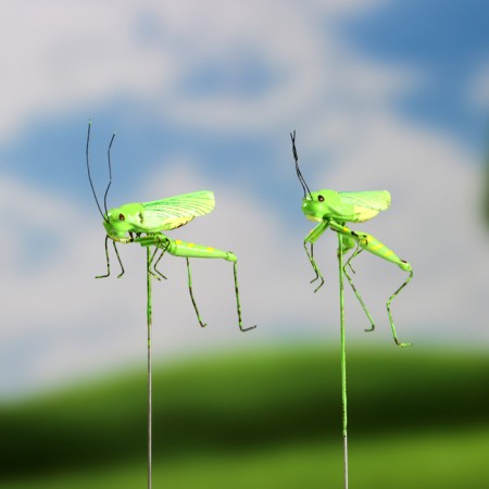 Shtler "Green grasshopper" 3x5cm/22cm, set 2pcs-4
