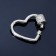 Rooster "Heart" castle, silver color