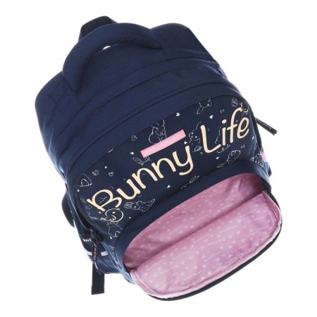School backpack 40 x 30 x 19 cm, ergonomic back, Bruno VisConti 12-002 Bunny Life, blue-12