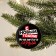Christmas tree toy-Shar "Happy New Year", Diam. 7.5 cm