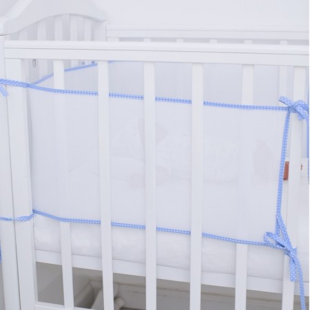 Side in the crib, size 31x180 cm, blue color-4