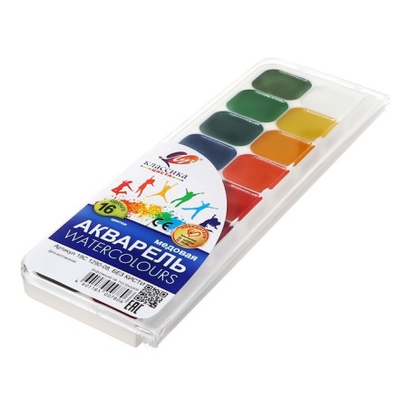 Watercolor "Ray" classics, 16 colors, without brush-1