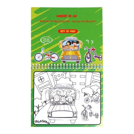 Book for drawing water "Transport-2", with a marker-2