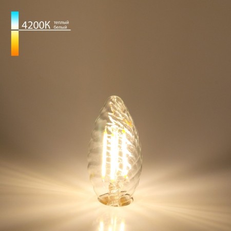 Filament LED lamp "WITE Twisted" Elektrostandard, 35x35x100 mm, 7W, E14, 700LM, 4200K