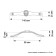 Tundra handle PC174, m/o 96 mm, bronze color