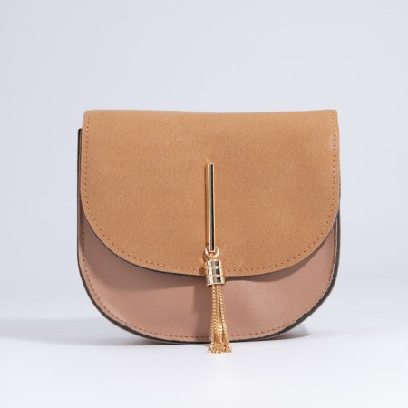 Magnet bag bag, long belt, beige color