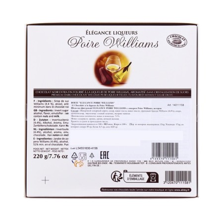 New Year. Figure chocolate Elegance Poire Williams, with the Poire Williams liquor, Assorted 20 g-3