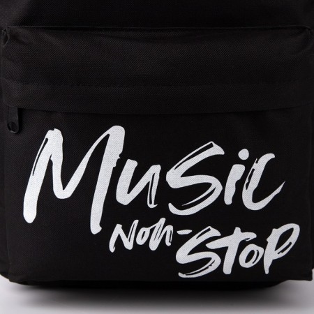 School backpack, lightning department, external pocket, black color-5