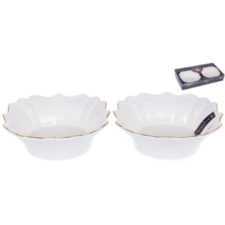 A set of curly salad bowls Balsford "Grace", porcelain, d = 16 cm, 2 pcs