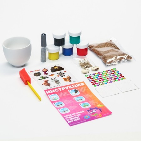 Set for creativity and experiments “Miracle-garden, grow grass” Masha and the bear, the germin-4