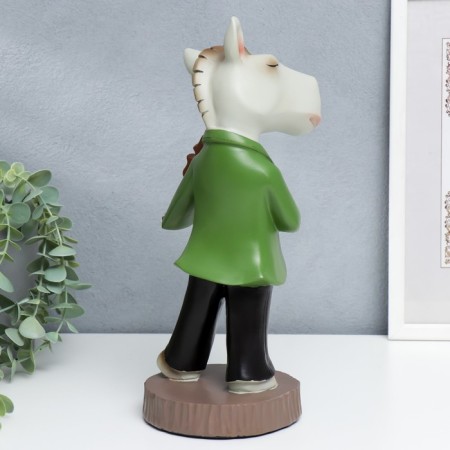 Polystone souvenir "Bremen musicians. Horse with violin" 31.5x15x15.5 cm-3