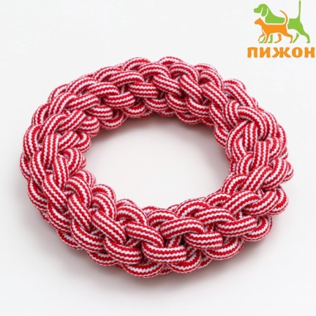Cable toy "Ring", 250 g, up to 20 cm, red/white