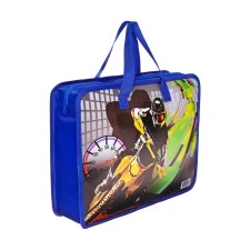 Folder with handles plastic, A4, motorcyclist