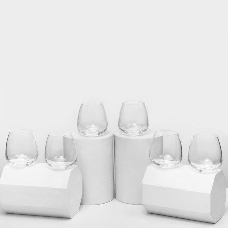 Set of glass glasses "Giselle", 400 ml, 6 pcs