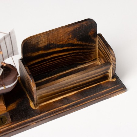 Set of desktop "ship": business card, stand for a pen, 15 x 22 x 7 cm-3
