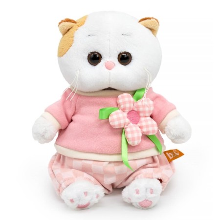 Soft toy "Lee Baby" in a sweatshirt with a flower, 20 cm LB-146