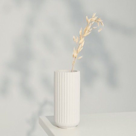 Vase for flowers decorative "Athena", white, 13 x 6 cm.-1