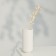 Vase for flowers decorative "Athena", white, 13 x 6 cm.