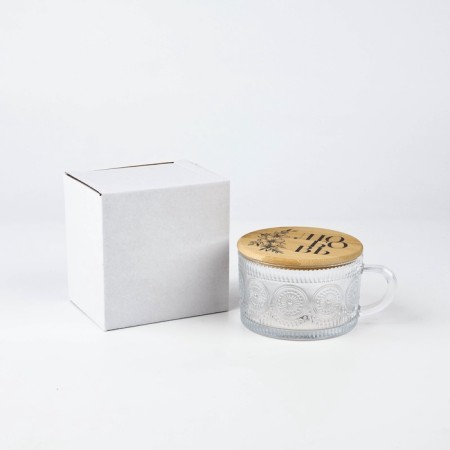 Mug with a glass lid expensive attention "Love", 450 ml-6