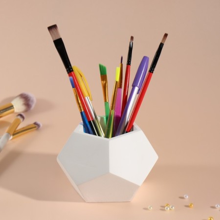 Bowlop stand "Pentagon" 11x11x7.5 cm white-4