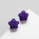 Earrings plastic "Caramel" star, purple color