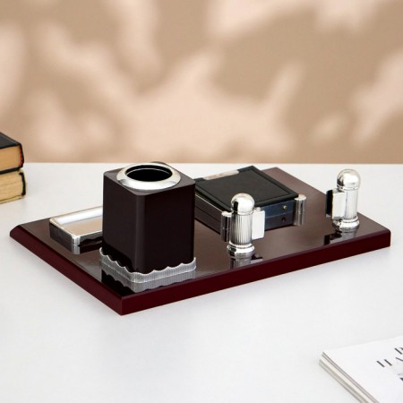Table set 4V1 with a business card holder, red tree-2