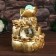 The desktop fountain from the network, the backlight "bag with gold coins" gold 21x15x12 cm