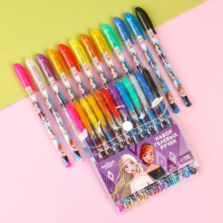 Ballic handle with sparkles, 12 colors, cold heart-5