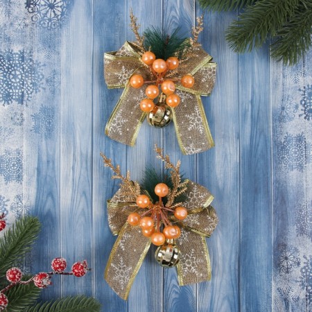Jewelry decoration "composition on the Bange" (set 2 pcs) berries, 13x15 cm