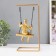 Souvenir Polystone "Thinker" gold 26x13x13 cm