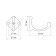Hook furniture tundra TKO026, one -rod, bronze, 20 pcs