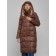Coat insulated winter female, size 46, dark brown color
