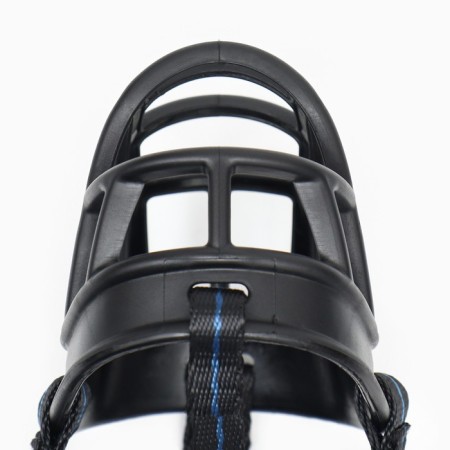 Dog muzzle No. 1 with a tripartite strap, rubber, DN 6 cm, ohm 22 cm, black-6