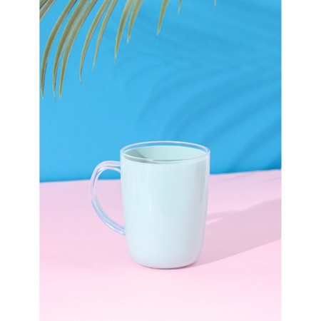 Mug Plastic shade "Tenderness", 350 ml, blue color-1
