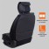 Frozen on the seat, universal Senator Creed, eco -leather, 2pcs, foam 10mm, black 77718