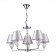 Suspended EVOLUCE lamp. Sle107413-05. Dalida. 5x60 watts, E14, 65x65x41 cm, chromium color