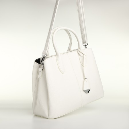 Women's bag on magnet Textura, average size, white color-4