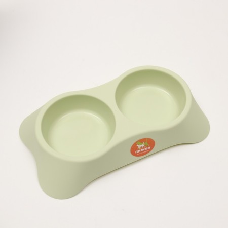 Double plastic bowl 2 x 250 ml, 28 x 16 x 5 cm, green-3
