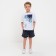 Shorts for a boy minku color graphite, height 140