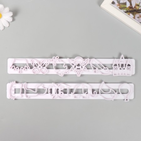 Cutters for polymer clay "Princess and her friends" set 2 pcs 3.1x24.8x0.7 cm