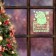 Stickers on the windows "New Year" Christmas tree and sled, 28 x 19 cm