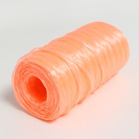 Yarn "for knitting mochecks" 100% polypropylene 300m/75 ± 10 g in the shape of a cylinder (apricot)-2