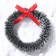 Decor "New Year's Wreath with a bow", a set of 3 pcs., Size 1 pc. -6.5 cm, dark green color