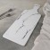 Porcelain dish for supply "marble", 44.8 × 14.8 × 0.8 cm, white color