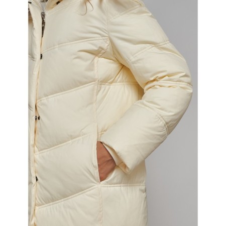 Coat insulated winter female, size 42, light-beige color-10