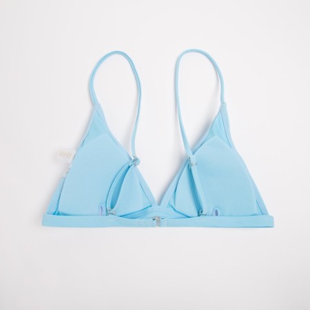 Female bathing top with triangular minaku cups, Blue size 44-6
