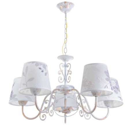 Luisa chandelier 5x40W E14 white+gold 60x60x31 cm. Model F761TT-503