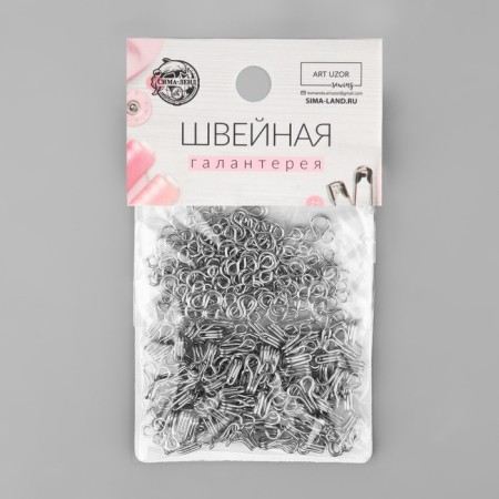 Sewing hook No. 2, 15 × 8 mm, 100 pcs, silver color-2