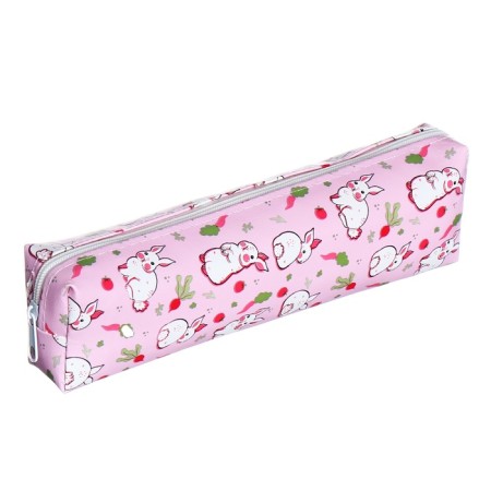 School Penal on the zipper Calligrata "Rabbits", pink